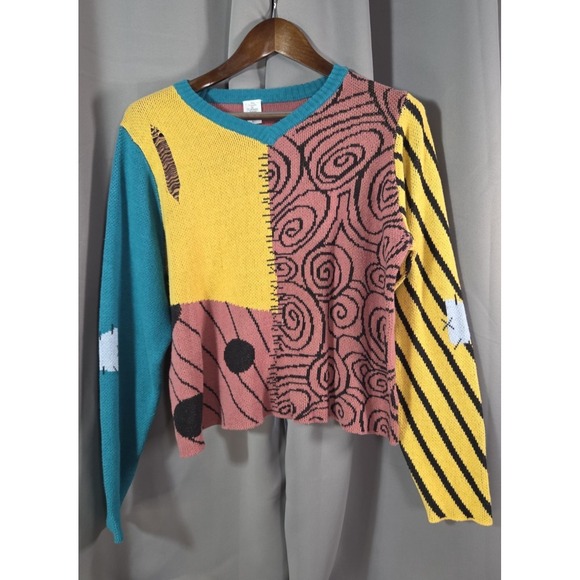 Disney Sweaters - Disney The Nightmare Before Christmas Sally Patchwork Sweater Large
